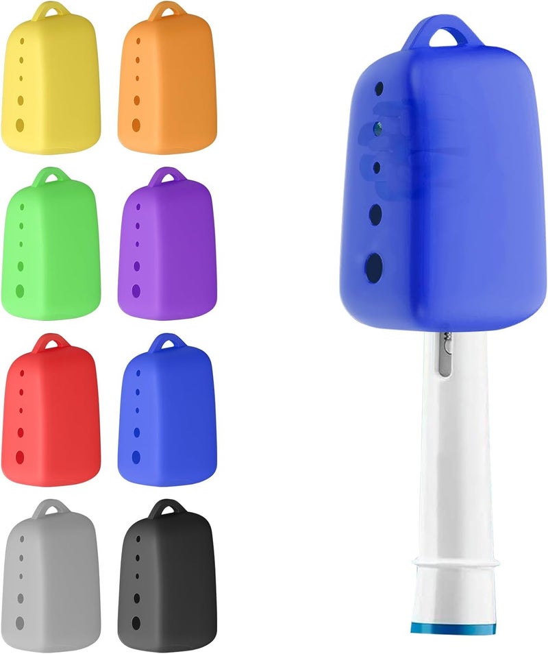 Lapfoon 8 Pack Silicone Toothbrush Covers, Tooth Brush Cover Cap for Electric & Manual Toothbrushes, Toothbrush Travel Essentials - Image 1
